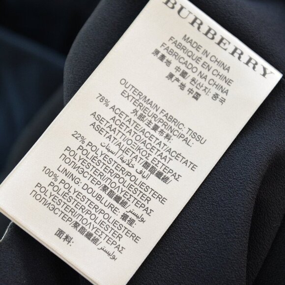 Burberry Black Gathered Wrap Midi Skirt Sz 4 - Picture 7 of 7